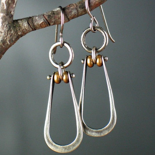 Pendientes colgantes bohemios de plata