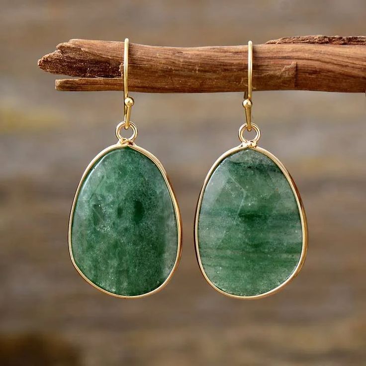 Pendientes verdes vintage