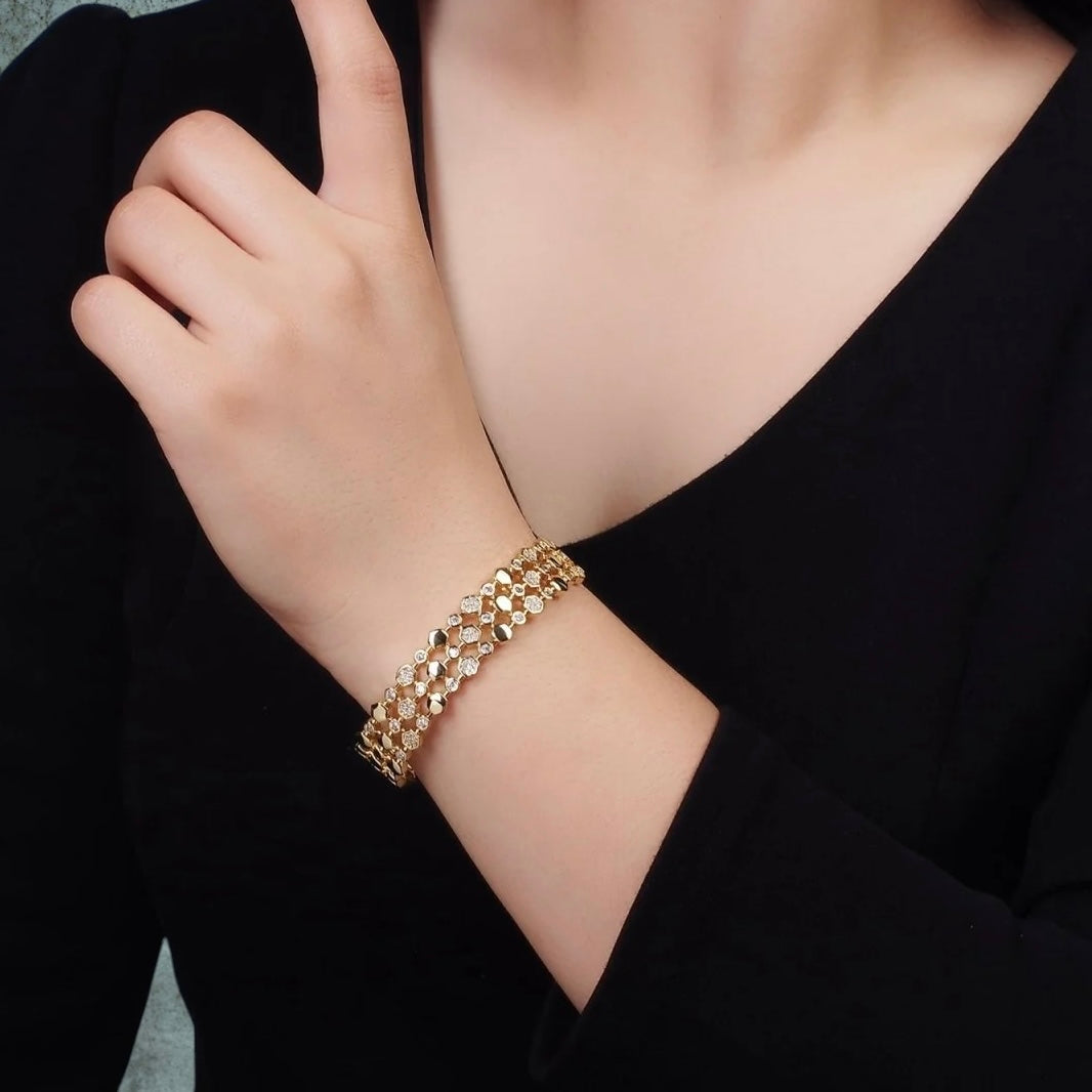 Brazalete hexagonal Gavriella