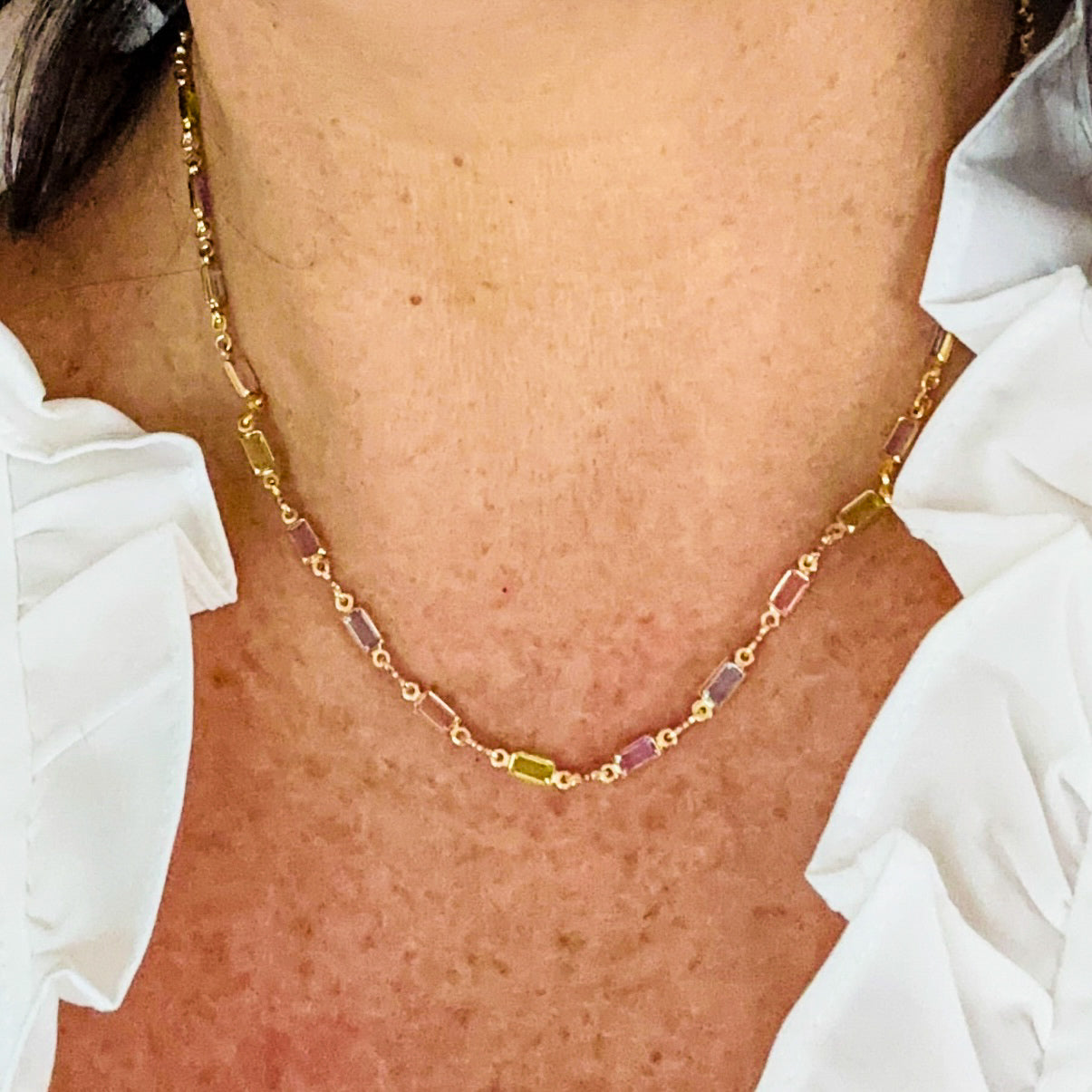 Collier Isabella en pierres CZ multicolores