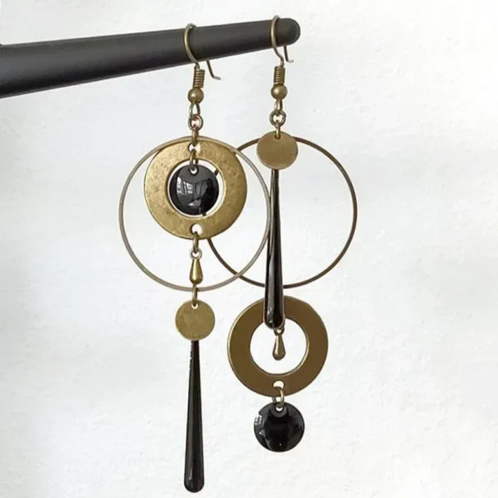 Pendientes colgantes vintage dorados