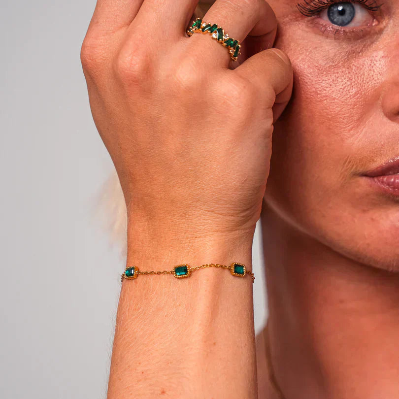 Pulsera Trinity de Esmeralda