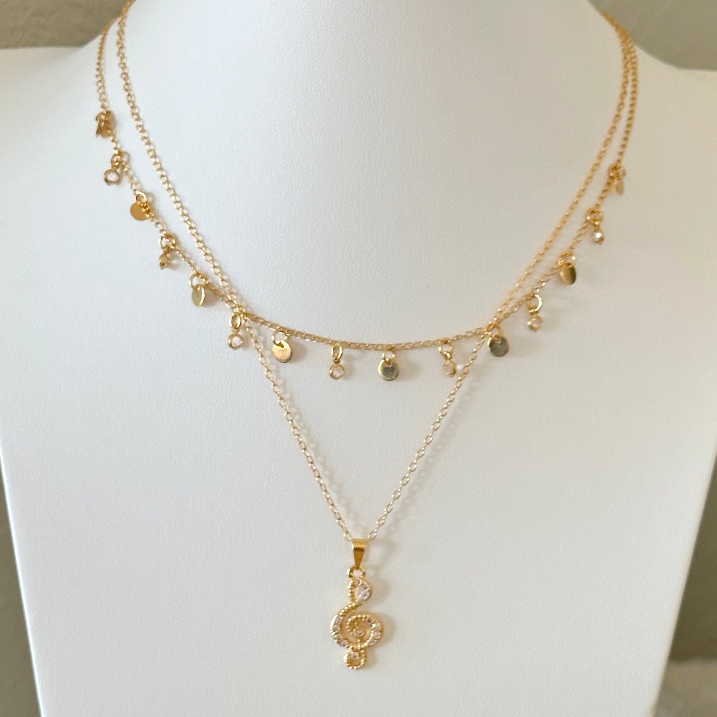 Norah Ball Chain With Dangle Discs