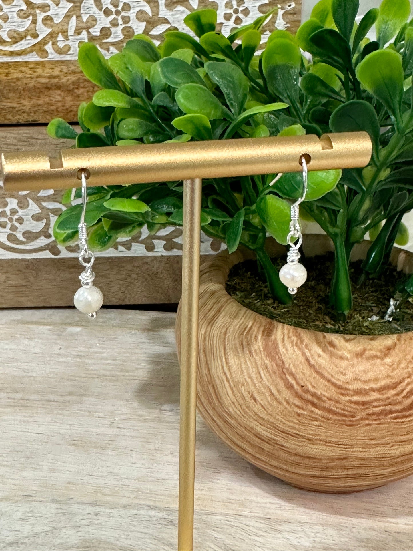 Pendientes de perlas de agua dulce Greta