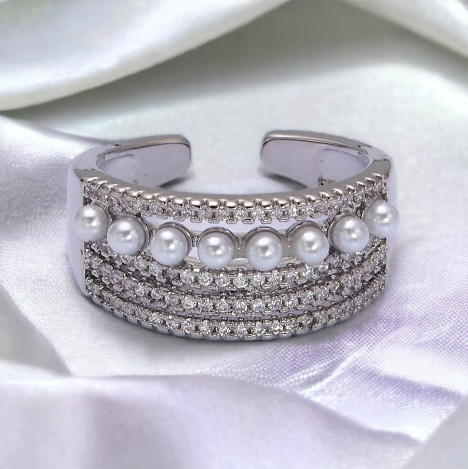 Anillo forrado con perla Ghita - Oro o plata