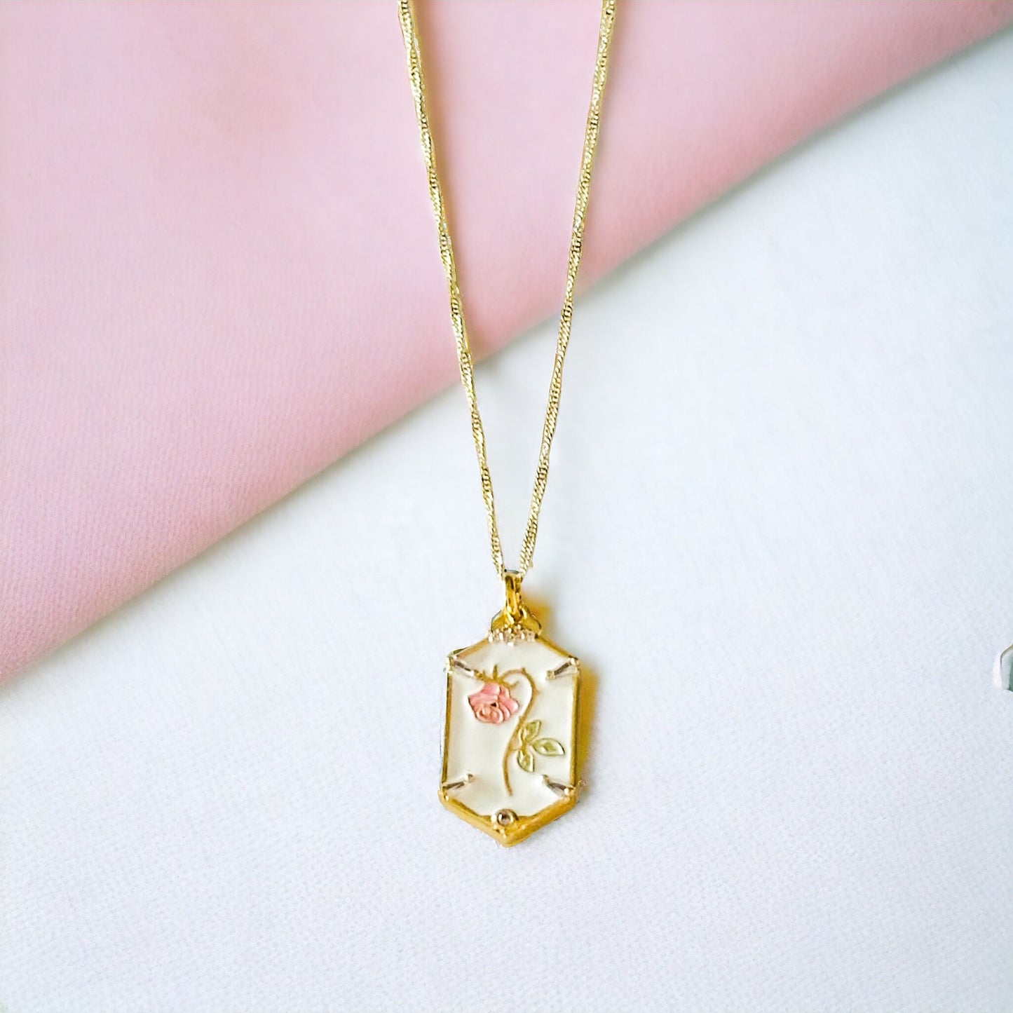 Collier Rossina Rose Flétrie