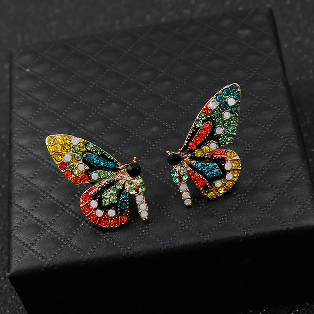 Boucles d'oreilles papillon en édition limitée avec incrustation de zircone