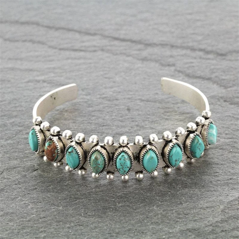 Bracelet vintage en pierre turquoise