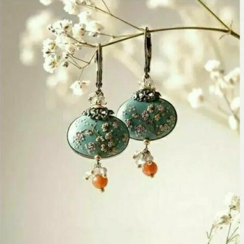 Pendientes de flores vintage
