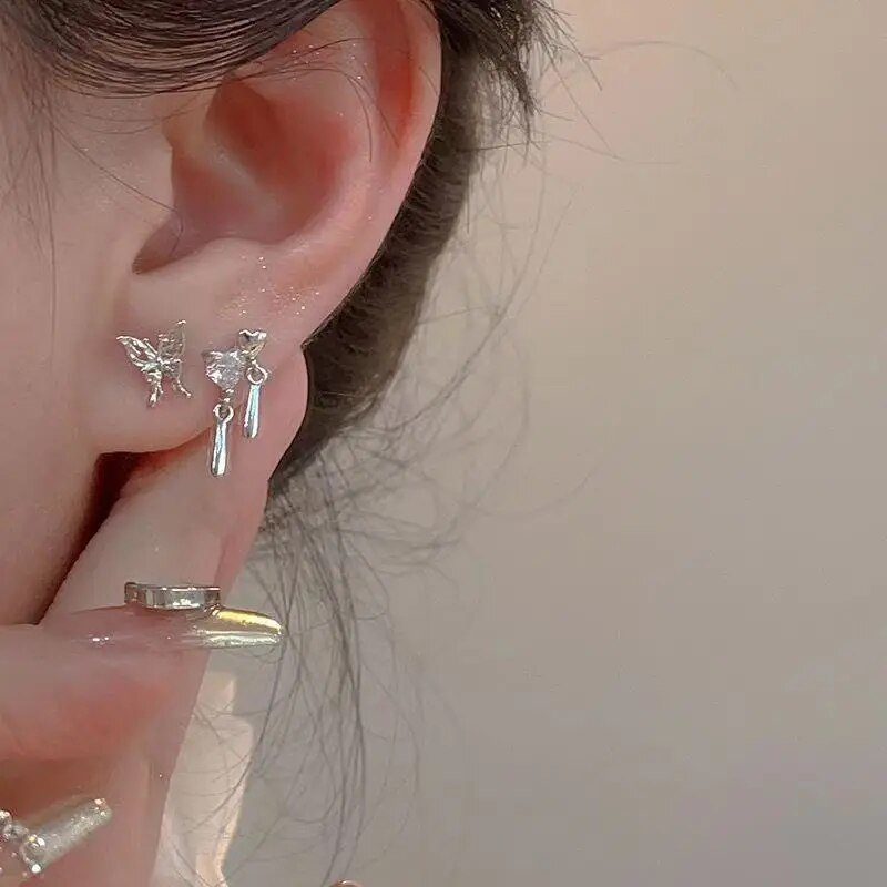 Pendientes elegantes y brillantes
