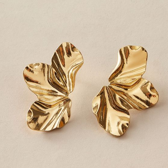 Pendientes irregulares dorados vintage