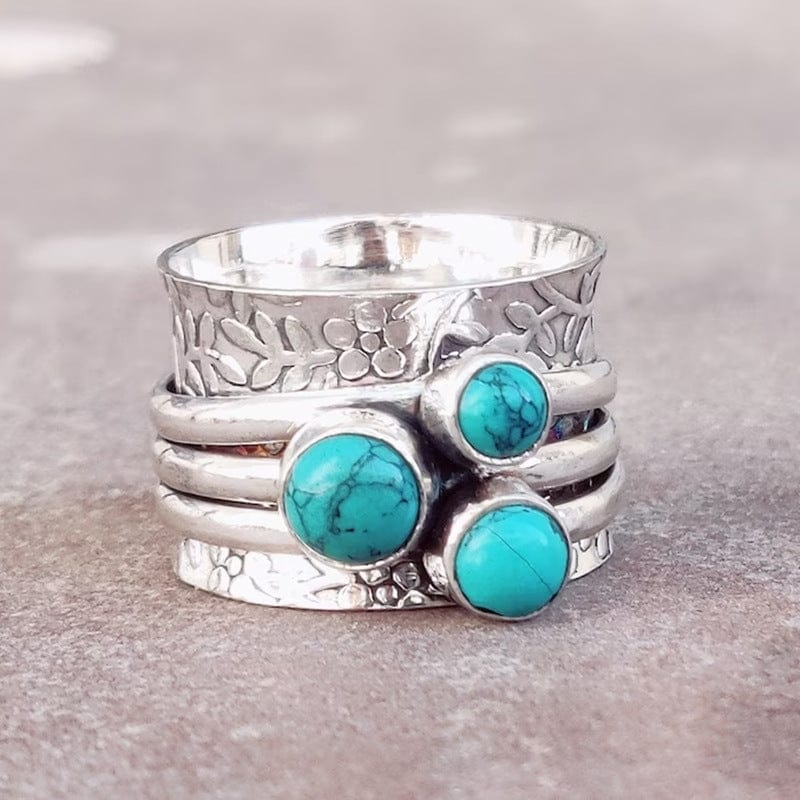 Bague bleue de collection vintage