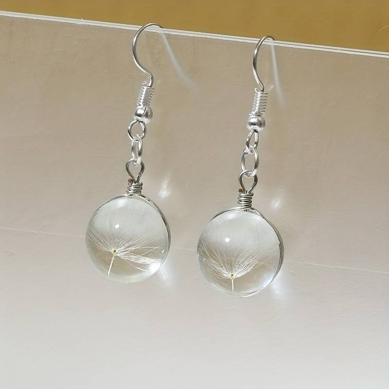 Boucles d'oreilles vintage arrondies en forme de pissenlit