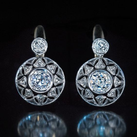Pendientes vintage de mandala con luz de estrellas