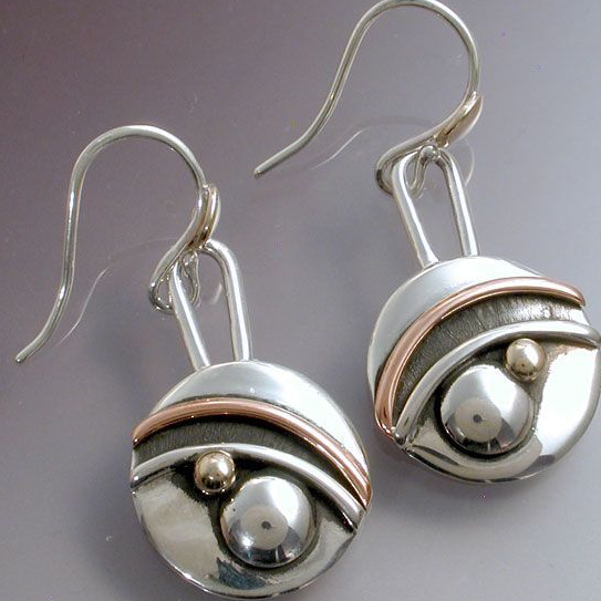 Pendientes vintage de plata con perlas redondas