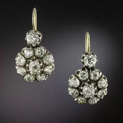 Pendientes vintage de mandala con circonitas