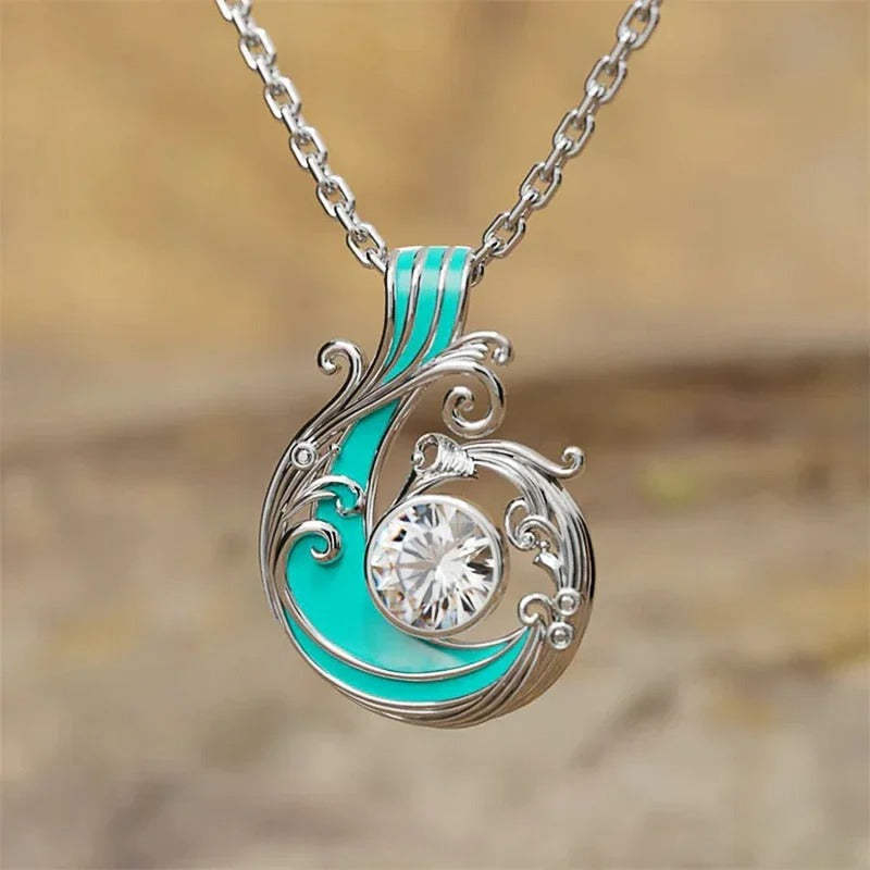 Collier en filigrane d'argent et turquoise