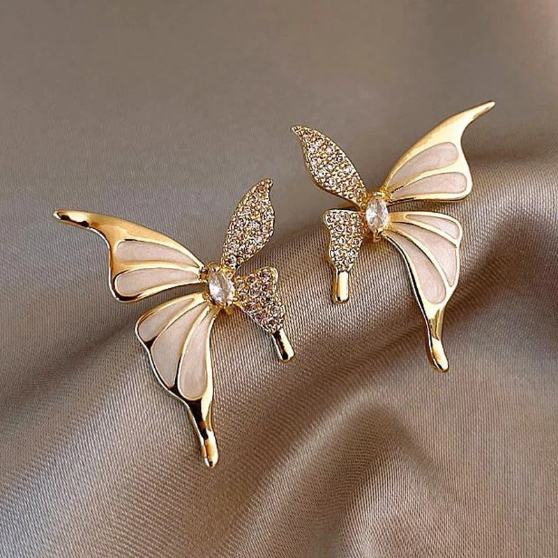 Pendientes vintage de mariposa alada