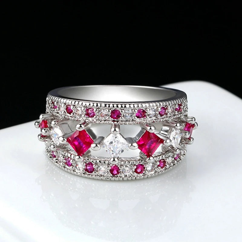 Vintage Pink Zirconia Cocktail Ring