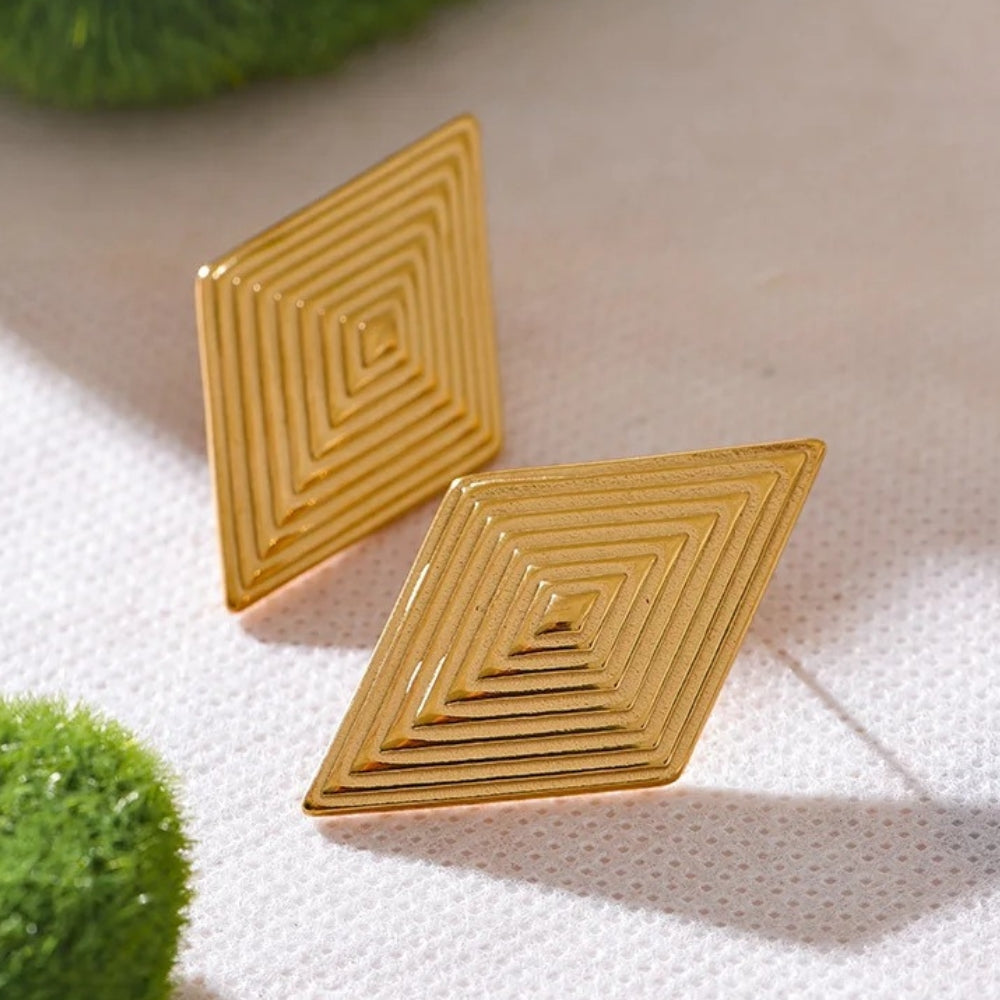 Pendientes vintage de oro y diamantes