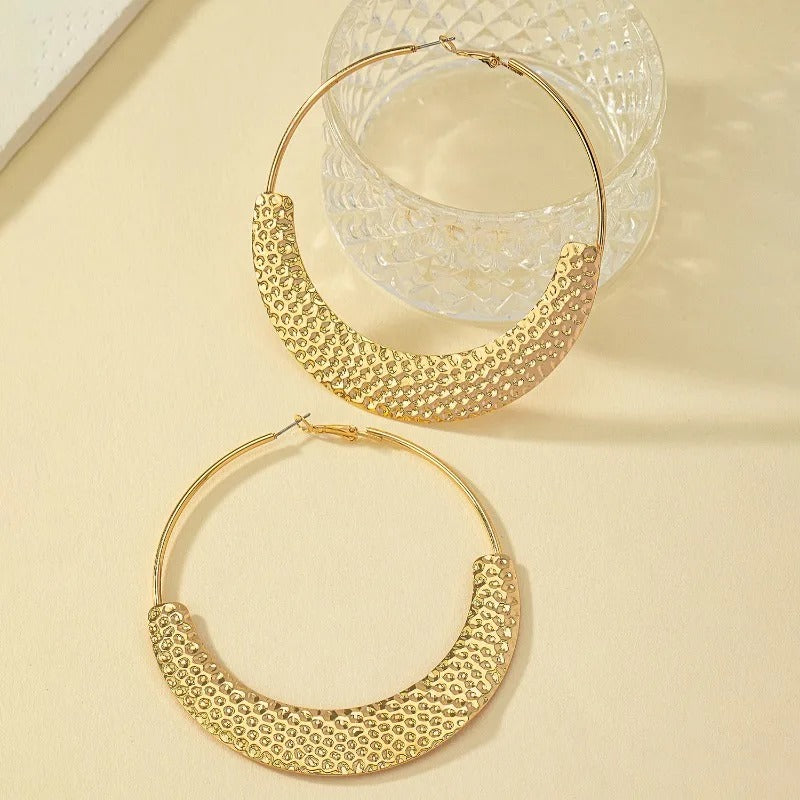 Pendientes de aro de oro vintage