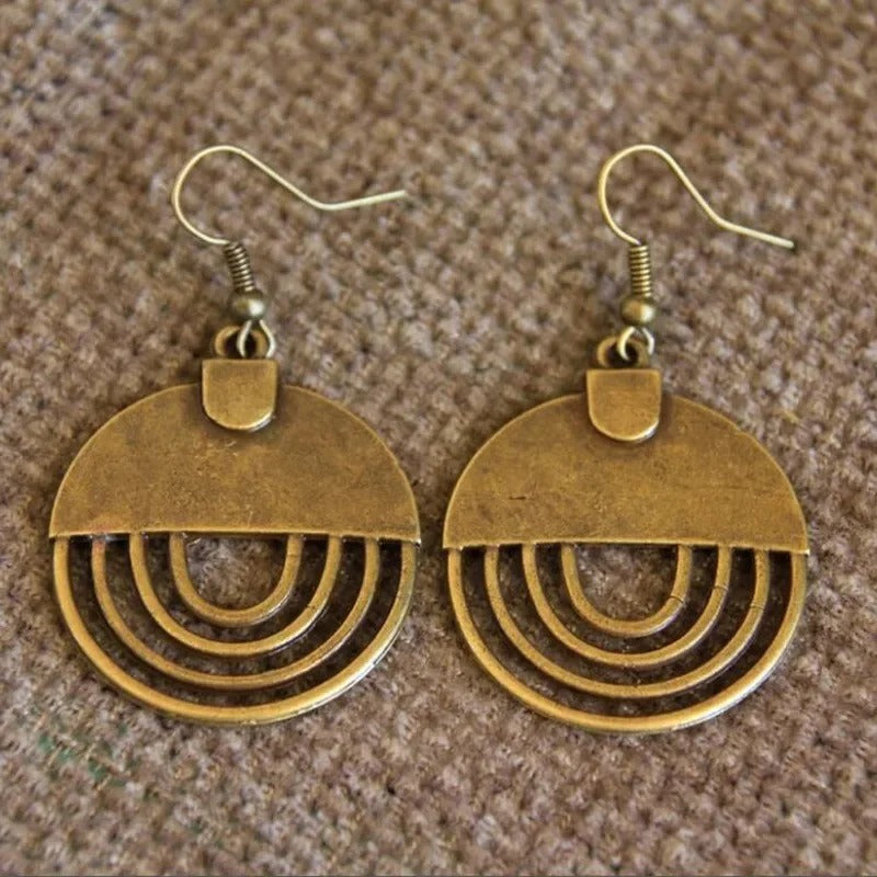 Pendientes de aro Art Déco vintage