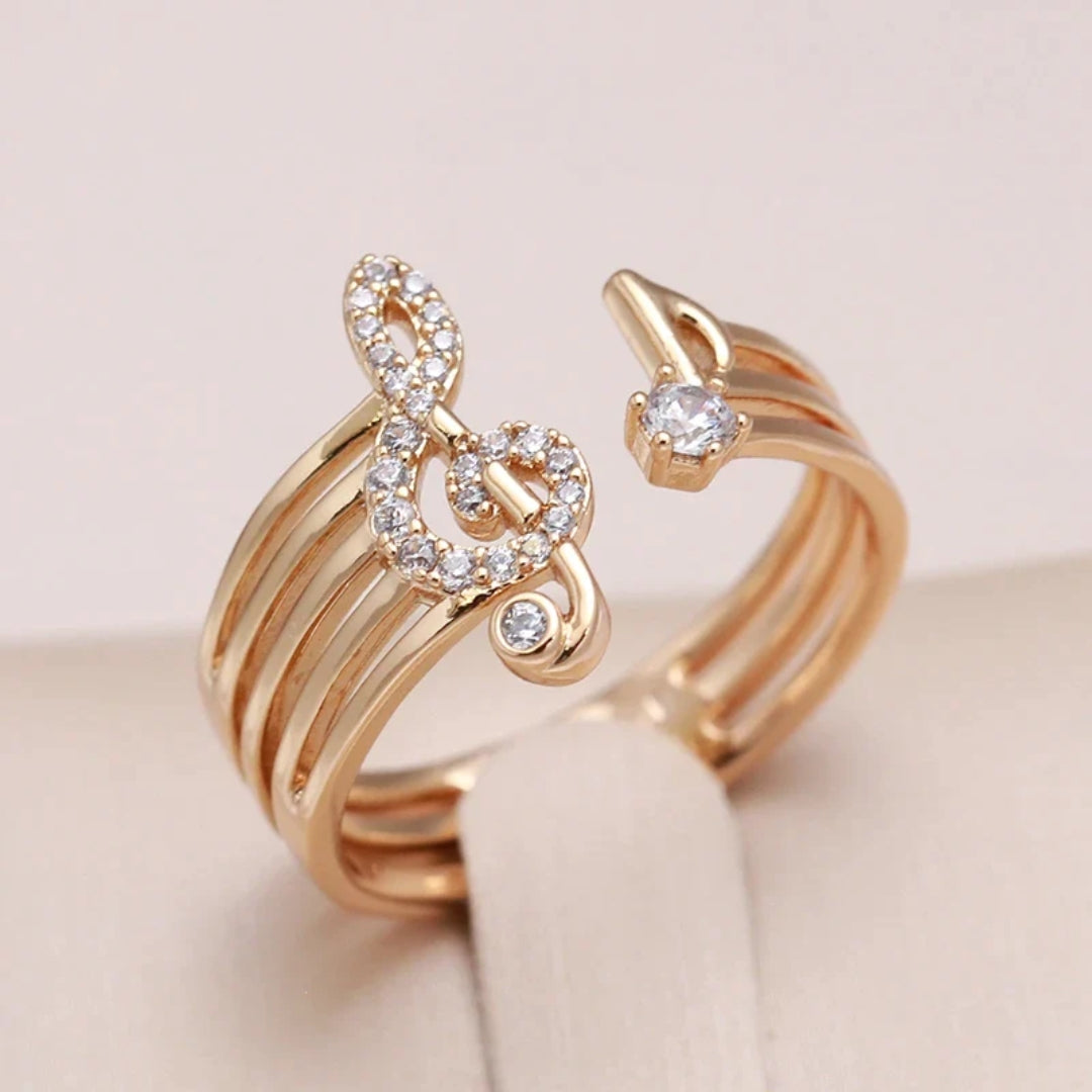 Bague brillante au rythme élégant