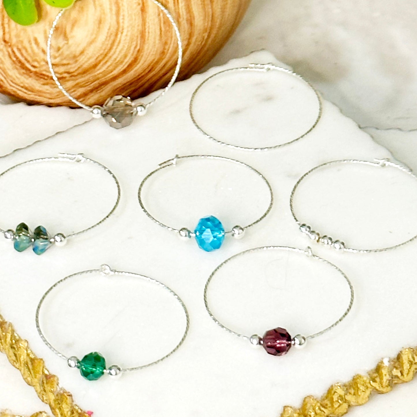 Gia Sparkle Hoops With Bead Packet - Gold or Silver