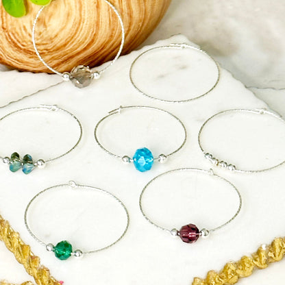 Gia Sparkle Hoops With Bead Packet - Gold or Silver