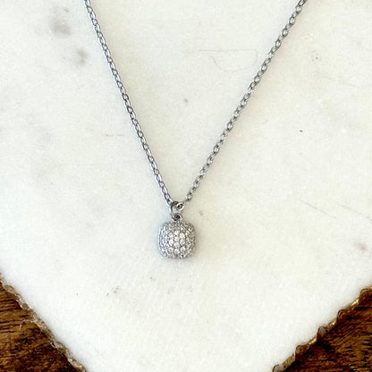 Collier pendentif carré Tessa en zircon cubique