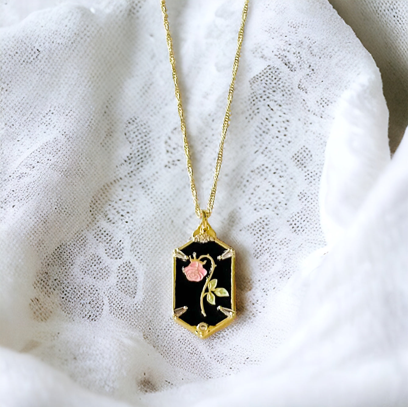 Collier Rossina Rose Flétrie