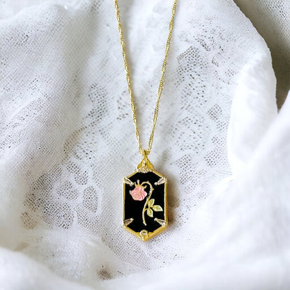 Collier Rossina Rose Flétrie
