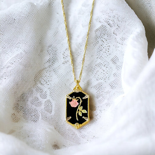 Collier Rossina Rose Flétrie