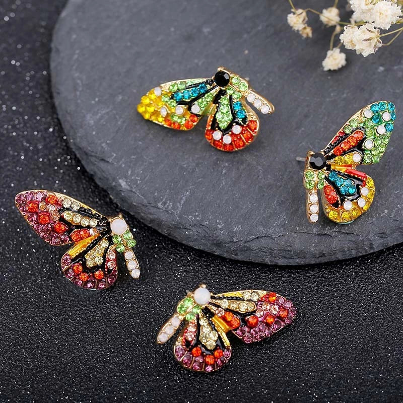 Boucles d'oreilles papillon en édition limitée avec incrustation de zircone 