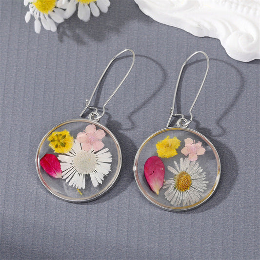 Boucles d'oreilles marguerite en argent
