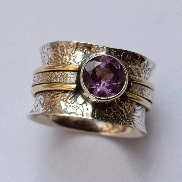 Bague de méditation en cristal de Bohême