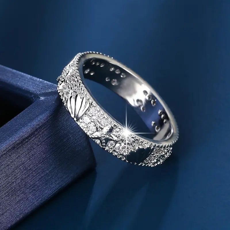 Bague vintage argentée Ocean Bright