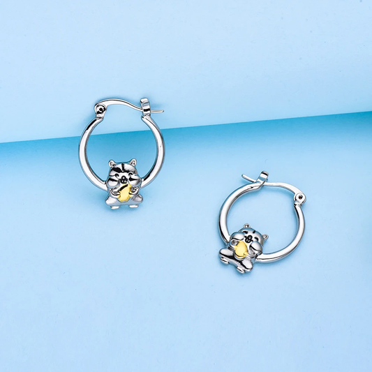 Boucles d'oreilles élégantes et mignonnes en forme d'animaux