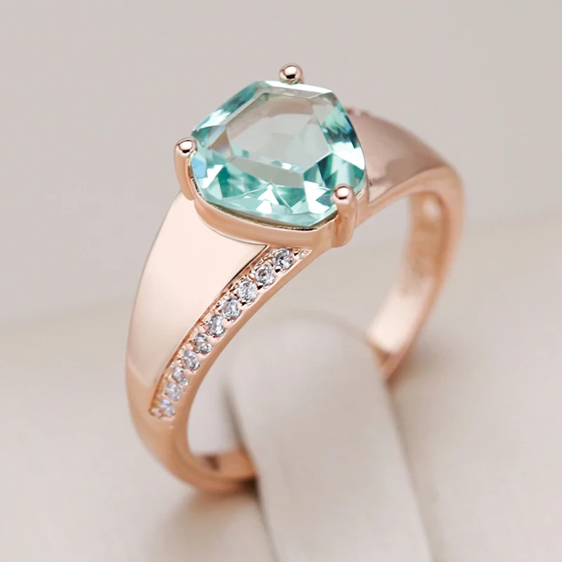 Bague élégante en cristal turquoise