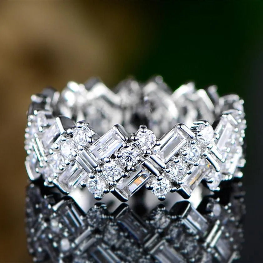 Sparkling Diamond Baguette Eternity Ring