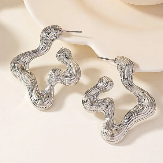 Vintage Swirl Silver Earrings